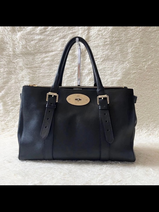 Mulberry Handbags - Mulberry Black Leather Bayswater-Style Top-Handle Satchel
